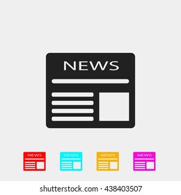 Flat icon of news