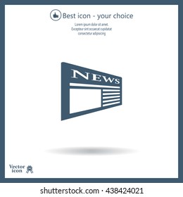 Flat icon of news