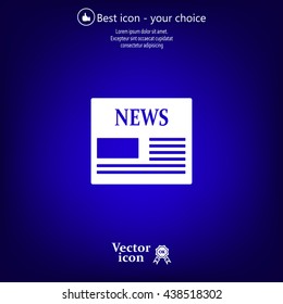 Flat icon of news