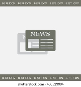 Flat icon of news