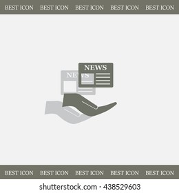 Flat icon of news