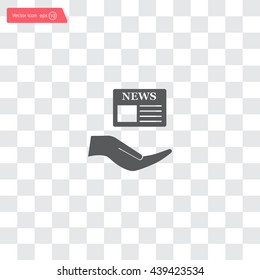 Flat icon of news