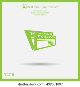 Flat icon of news