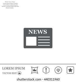 Flat icon of news