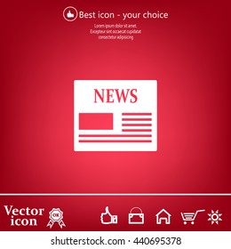 Flat icon of news
