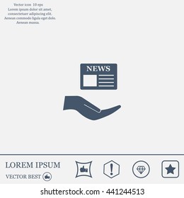 Flat icon of news