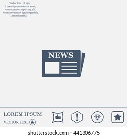 Flat icon of news