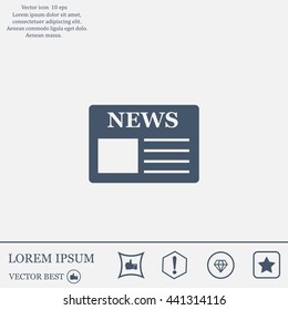 Flat icon of news