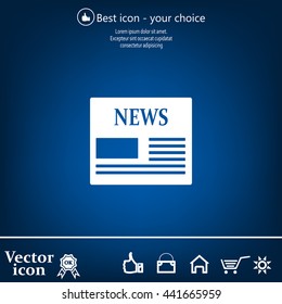 Flat icon of news