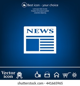 Flat icon of news