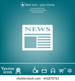 Flat icon of news