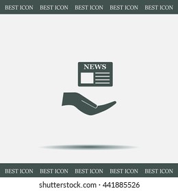 Flat icon of news