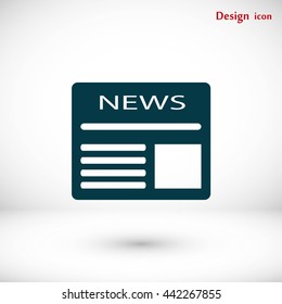 Flat icon of news