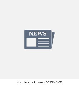 Flat icon of news