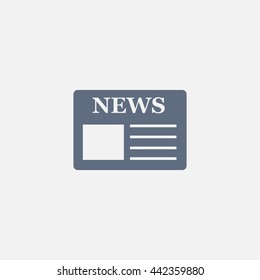 Flat icon of news