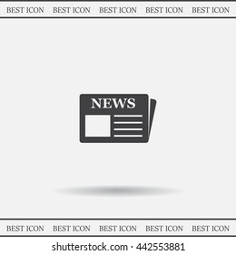 Flat icon of news