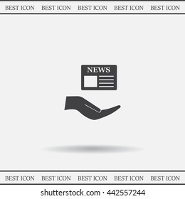 Flat icon of news