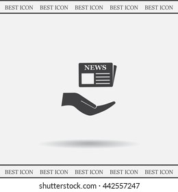 Flat icon of news