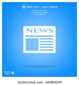 Flat icon of news