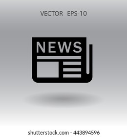 Flat  icon of news