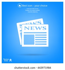 Flat icon of news