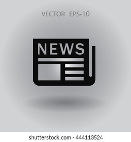 Flat  icon of news