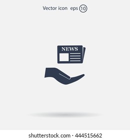 Flat icon of news