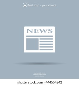 Flat icon of news