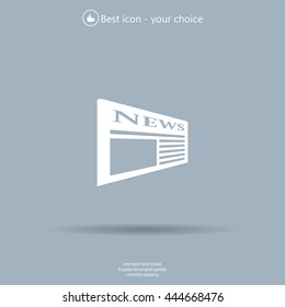 Flat icon of news