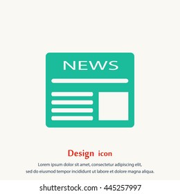 Flat icon of news