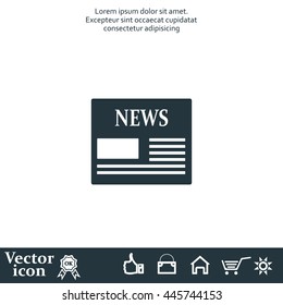 Flat icon of news