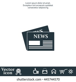 Flat icon of news