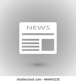 Flat icon of news