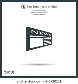 Flat icon of news