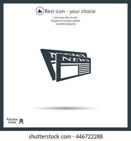 Flat icon of news