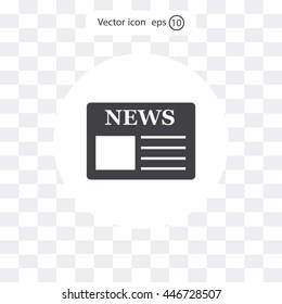 Flat icon of news