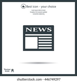 Flat icon of news