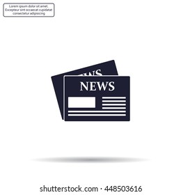 Flat icon of news
