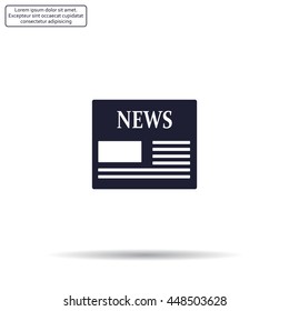 Flat icon of news