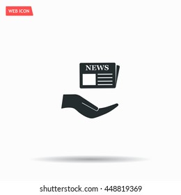 Flat icon of news