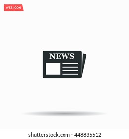 Flat icon of news