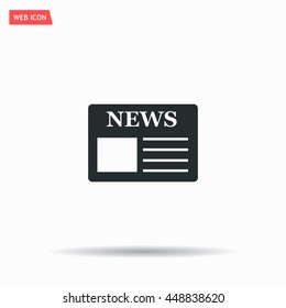 Flat icon of news