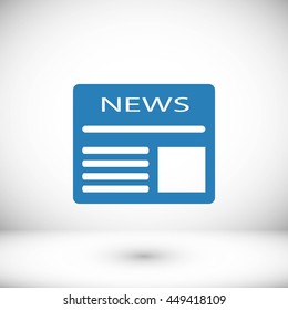 Flat icon of news