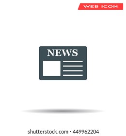 Flat icon of news