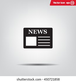 Flat icon of news