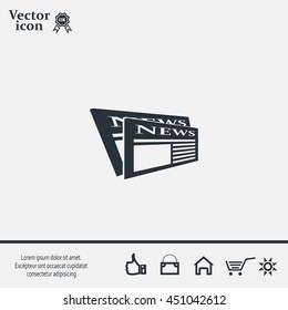Flat icon of news