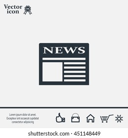Flat icon of news