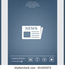 Flat icon of news