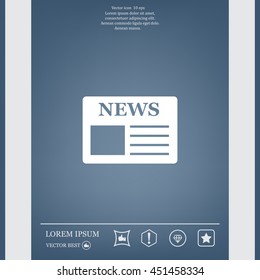 Flat icon of news
