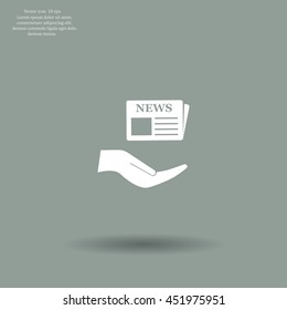 Flat icon of news